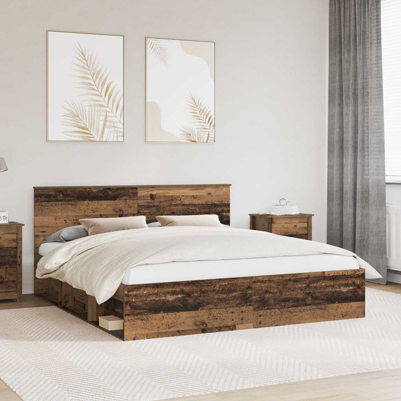 Casa si Gradina - Mobilier - Paturi si accesorii - Paturi - Cadru de pat Lemn vechi 180 x 200 cm Lemn de pin masiv - Infinity.ro