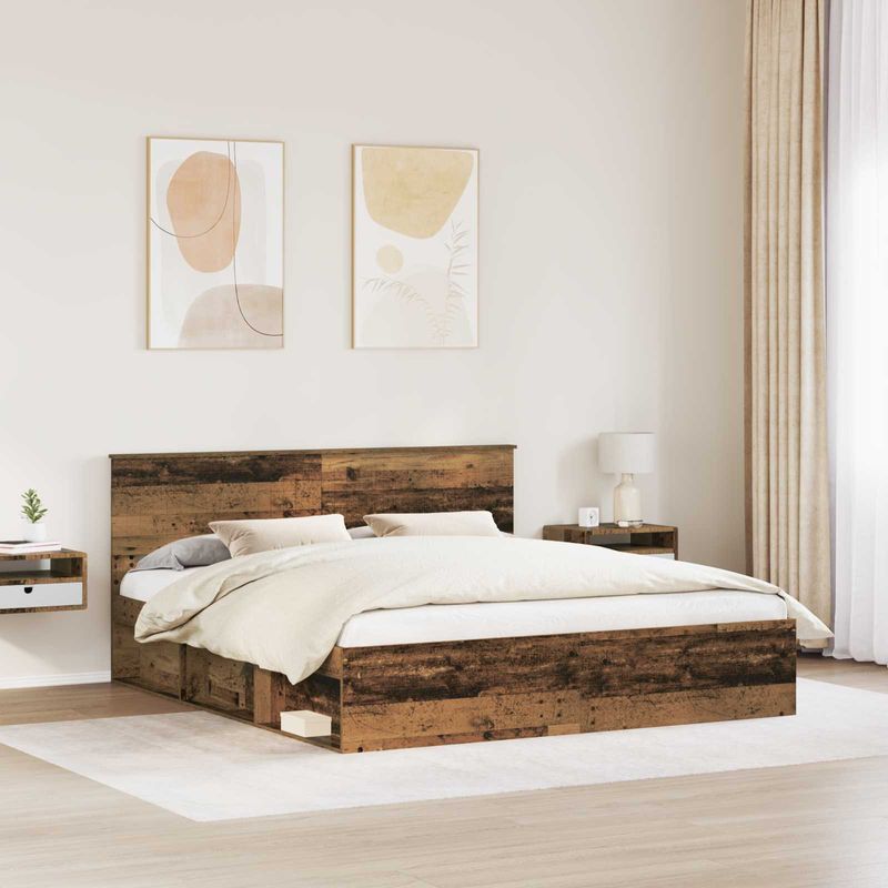 Casa si Gradina - Mobilier - Paturi si accesorii - Paturi - Cadru de pat Lemn vechi 180 x 200 cm Lemn de pin masiv - Infinity.ro