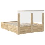 Casa si Gradina - Mobilier - Paturi si accesorii - Paturi - Cadru de pat cu sertar Stejar Sonoma 140 x 190 cm Lemn compozit - Infinity.ro