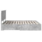 Casa si Gradina - Mobilier - Paturi si accesorii - Paturi - Cadru de pat cu sertar Gri din beton 160 x 200 cm Lemn compozit - Infinity.ro