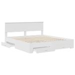 Casa si Gradina - Mobilier - Paturi si accesorii - Paturi - Cadru de pat cu headboard Alb 180 x 200 cm Lemn compozit - Infinity.ro