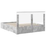 Casa si Gradina - Mobilier - Paturi si accesorii - Paturi - Cadru de pat cu sertar Gri din beton 160 x 200 cm Lemn compozit - Infinity.ro