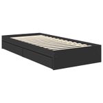 Casa si Gradina - Mobilier - Paturi si accesorii - Paturi - Pat cu storage cu headboard Negru 90 x 190 cm Lemn compozit - Infinity.ro