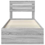 Casa si Gradina - Mobilier - Paturi si accesorii - Paturi - Cadru de pat Gri Sonoma 100 x 200 cm Lemn de pin masiv - Infinity.ro