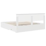 Casa si Gradina - Mobilier - Paturi si accesorii - Paturi - Cadru de pat cu headboard Alb 180 x 200 cm Lemn compozit - Infinity.ro
