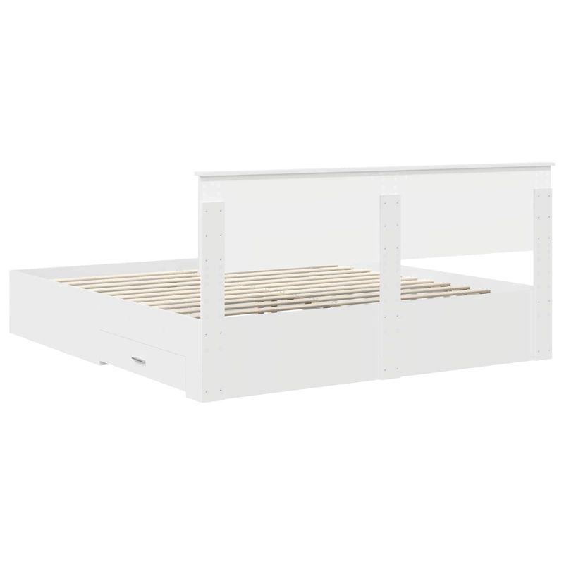 Casa si Gradina - Mobilier - Paturi si accesorii - Paturi - Cadru de pat cu headboard Alb 180 x 200 cm Lemn compozit - Infinity.ro