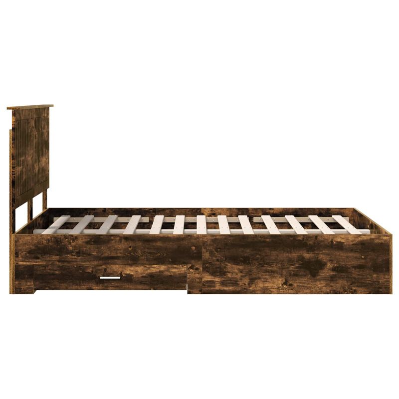 Casa si Gradina - Mobilier - Paturi si accesorii - Paturi - Cadru de pat Stejar fumuriu 120 x 200 cm Lemn compozit - Infinity.ro
