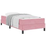 Casa si Gradina - Mobilier - Paturi si accesorii - Paturi - Pat cu arcuri cu saltea Roz 90 x 210 cm tesatura - Infinity.ro