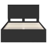 Casa si Gradina - Mobilier - Paturi si accesorii - Paturi - Cadru de pat cu headboard Negru 120 x 200 cm Lemn de pin masiv - Infinity.ro