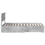 Casa si Gradina - Mobilier - Paturi si accesorii - Paturi - Cadru de pat cu sertar Gri din beton 100 x 200 cm Lemn compozit - Infinity.ro