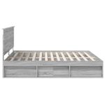 Casa si Gradina - Mobilier - Paturi si accesorii - Paturi - Cadru de pat Gri Sonoma 200 x 200 cm Lemn de pin masiv - Infinity.ro
