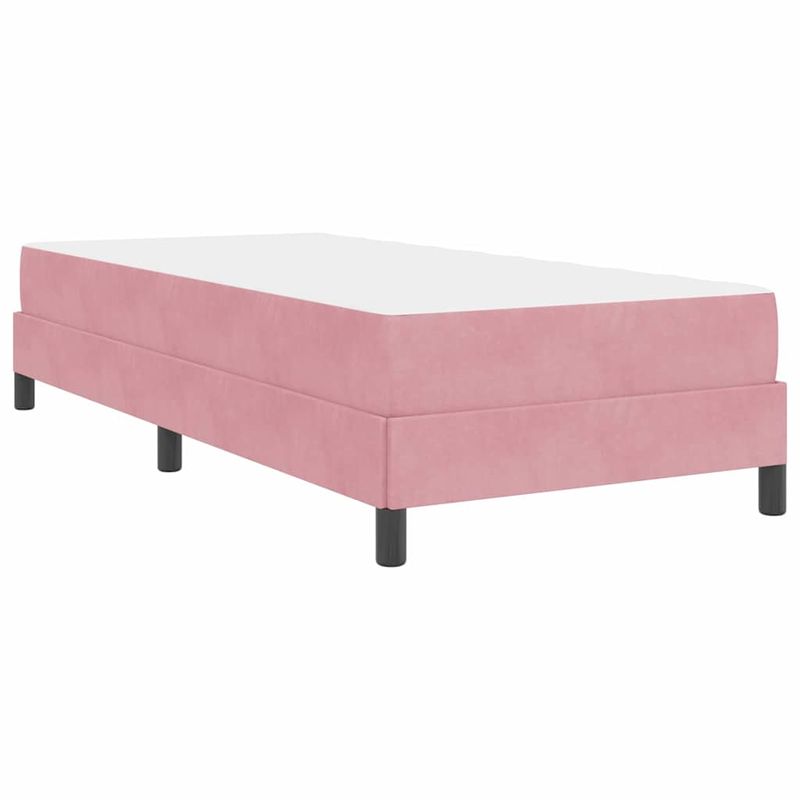 Casa si Gradina - Mobilier - Paturi si accesorii - Paturi - Pat cu arcuri cu saltea Roz 90 x 210 cm tesatura - Infinity.ro