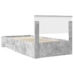 Casa si Gradina - Mobilier - Paturi si accesorii - Paturi - Cadru de pat cu sertar Gri din beton 100 x 200 cm Lemn compozit - Infinity.ro