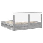 Casa si Gradina - Mobilier - Paturi si accesorii - Paturi - Cadru de pat Gri Sonoma 200 x 200 cm Lemn de pin masiv - Infinity.ro