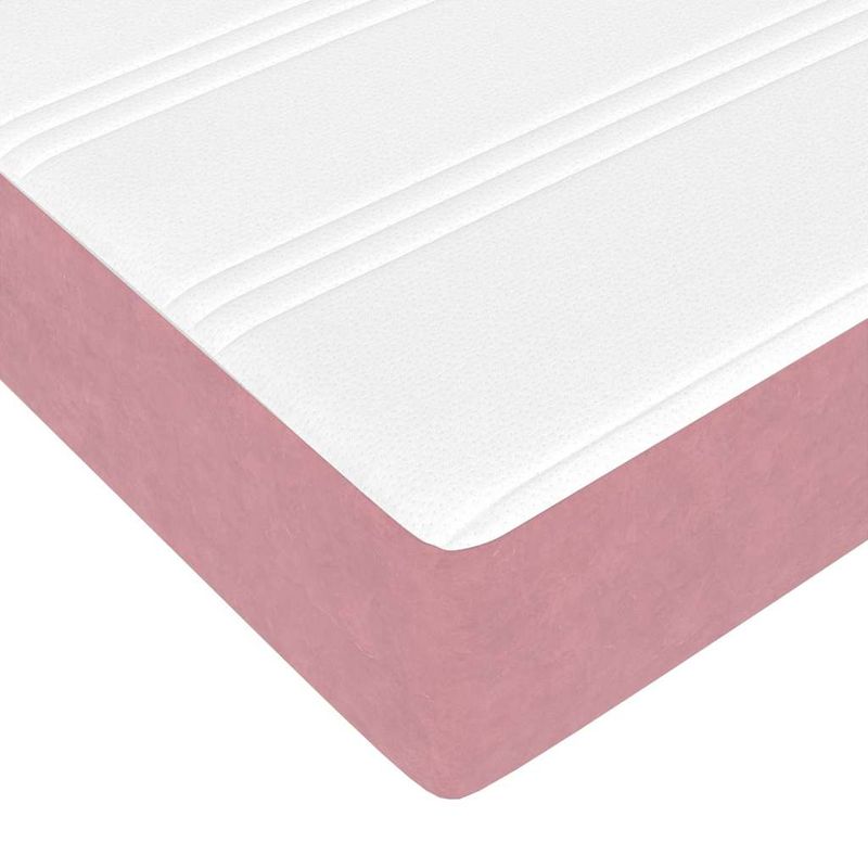 Casa si Gradina - Mobilier - Paturi si accesorii - Paturi - Pat cu arcuri cu saltea Roz 90 x 210 cm tesatura - Infinity.ro