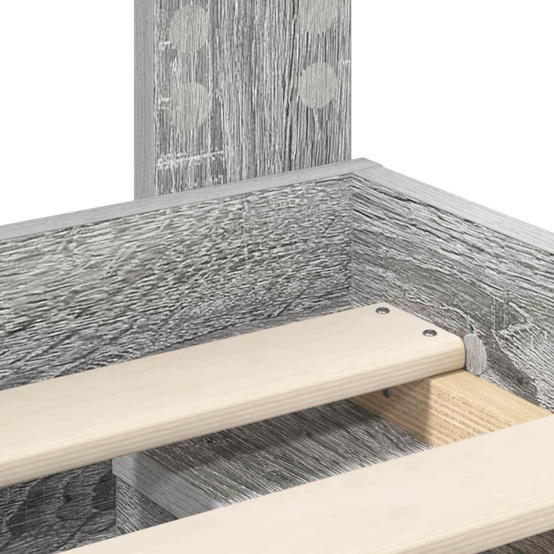 Casa si Gradina - Mobilier - Paturi si accesorii - Paturi - Cadru de pat Gri Sonoma 200 x 200 cm Lemn de pin masiv - Infinity.ro