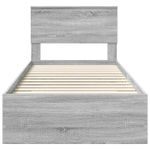Casa si Gradina - Mobilier - Paturi si accesorii - Paturi - Cadru de pat cu headboard Gri Sonoma 90 x 200 cm Lemn compozit - Infinity.ro