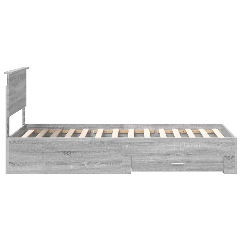 Casa si Gradina - Mobilier - Paturi si accesorii - Paturi - Cadru de pat cu headboard Gri Sonoma 90 x 200 cm Lemn compozit - Infinity.ro