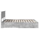 Casa si Gradina - Mobilier - Paturi si accesorii - Paturi - Cadru de pat cu sertar Gri din beton 140 x 190 cm Lemn compozit - Infinity.ro