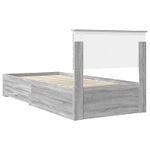 Casa si Gradina - Mobilier - Paturi si accesorii - Paturi - Cadru de pat cu headboard Gri Sonoma 90 x 200 cm Lemn compozit - Infinity.ro