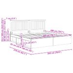 Casa si Gradina - Mobilier - Paturi si accesorii - Paturi - Cadru de pat Gri Sonoma 200 x 200 cm Lemn de pin masiv - Infinity.ro