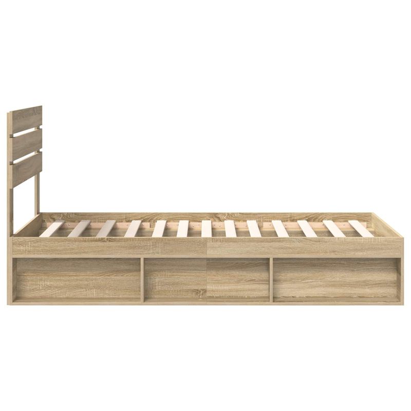 Casa si Gradina - Mobilier - Paturi si accesorii - Paturi - Cadru de pat cu headboard Sonoma 100 x 200 cm Lemn de pin masiv - Infinity.ro