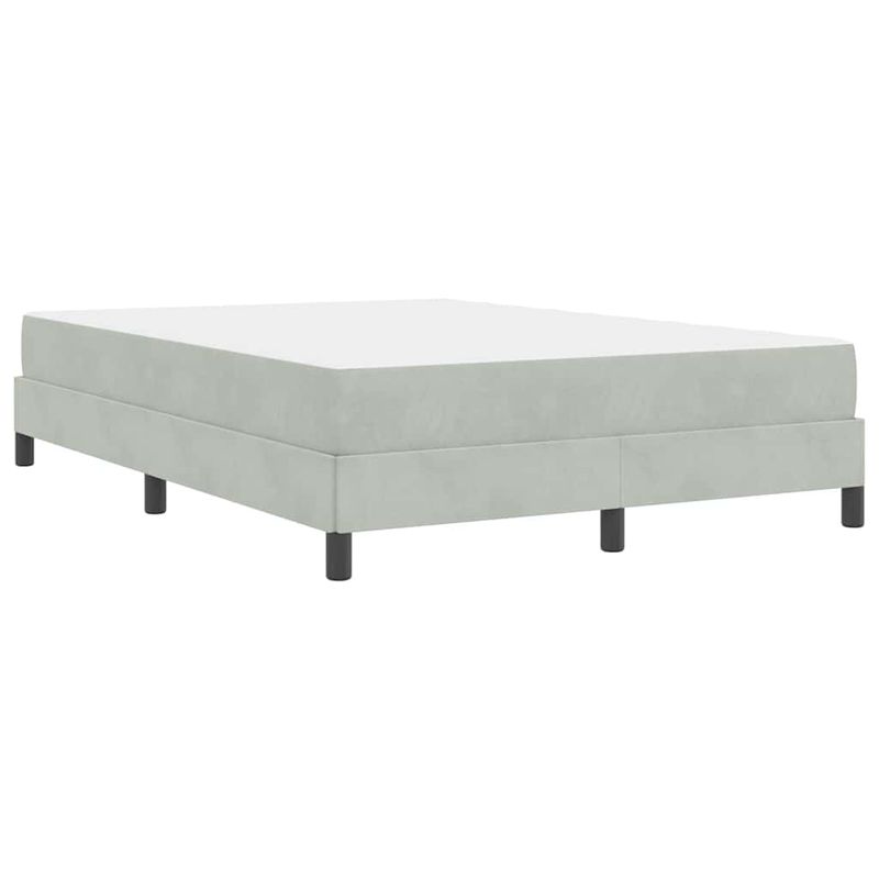 Casa si Gradina - Mobilier - Paturi si accesorii - Paturi - Pat cu arcuri cu saltea Gri deschis 160 x 210 cm tesatura - Infinity.ro