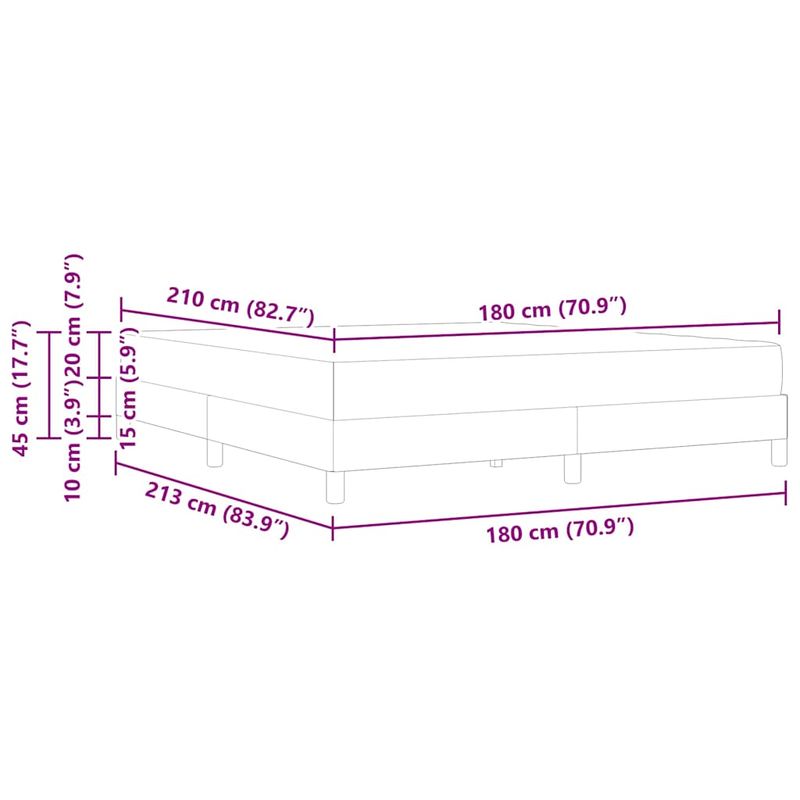 Casa si Gradina - Mobilier - Paturi si accesorii - Paturi - Pat cu arcuri cu saltea Roz 180 x 210 cm tesatura - Infinity.ro