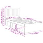 Casa si Gradina - Mobilier - Paturi si accesorii - Paturi - Cadru de pat cu headboard Alb 90 x 200 cm Lemn de pin masiv - Infinity.ro