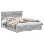 Casa si Gradina - Mobilier - Paturi si accesorii - Paturi - Cadru de pat cu headboard Gri Sonoma 160 x 200 cm Lemn compozit - Infinity.ro