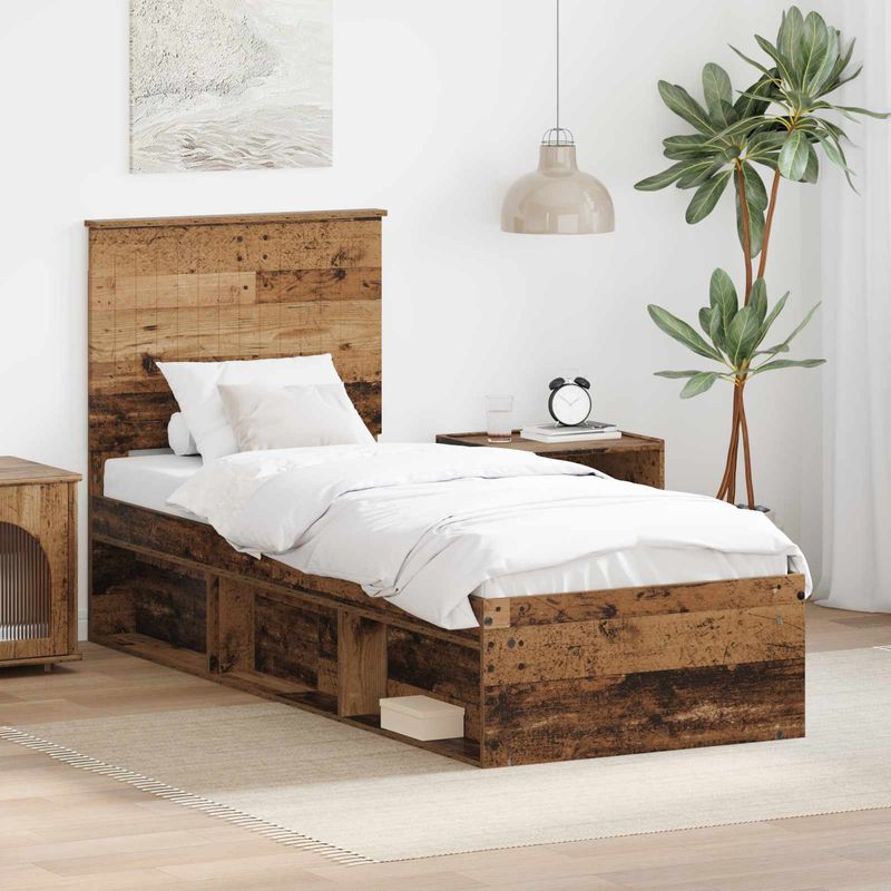 Casa si Gradina - Mobilier - Paturi si accesorii - Paturi - Cadru de pat Lemn vechi 75 x 190 cm Lemn de pin masiv - Infinity.ro