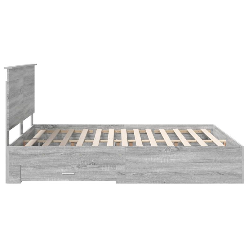 Casa si Gradina - Mobilier - Paturi si accesorii - Paturi - Cadru de pat cu headboard Gri Sonoma 160 x 200 cm Lemn compozit - Infinity.ro