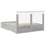 Casa si Gradina - Mobilier - Paturi si accesorii - Paturi - Cadru de pat cu headboard Gri Sonoma 160 x 200 cm Lemn compozit - Infinity.ro