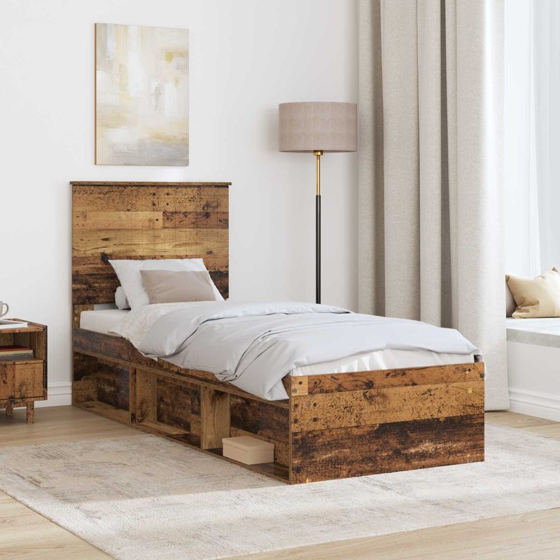 Casa si Gradina - Mobilier - Paturi si accesorii - Paturi - Cadru de pat Lemn vechi 75 x 190 cm Lemn de pin masiv - Infinity.ro