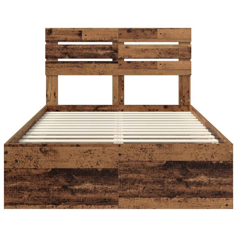 Casa si Gradina - Mobilier - Paturi si accesorii - Paturi - Cadru de pat Lemn vechi 135 x 190 cm Lemn de pin masiv - Infinity.ro