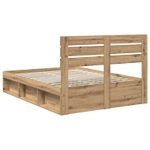 Casa si Gradina - Mobilier - Paturi si accesorii - Paturi - Cadru de pat Stejar artizanal 140 x 190 cm Lemn de pin masiv - Infinity.ro