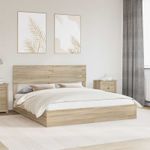 Casa si Gradina - Mobilier - Paturi si accesorii - Paturi - Pat cu storage Stejar Sonoma 180 x 200 cm Lemn compozit - Infinity.ro