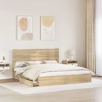 Casa si Gradina - Mobilier - Paturi si accesorii - Paturi - Pat cu storage Stejar Sonoma 180 x 200 cm Lemn compozit - Infinity.ro