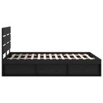 Casa si Gradina - Mobilier - Paturi si accesorii - Paturi - Cadru de pat cu headboard Negru 150 x 200 cm Lemn de pin masiv - Infinity.ro