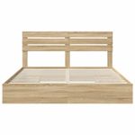 Casa si Gradina - Mobilier - Paturi si accesorii - Paturi - Pat cu storage Stejar Sonoma 180 x 200 cm Lemn compozit - Infinity.ro