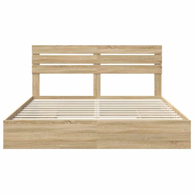 Casa si Gradina - Mobilier - Paturi si accesorii - Paturi - Pat cu storage Stejar Sonoma 180 x 200 cm Lemn compozit - Infinity.ro