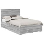Casa si Gradina - Mobilier - Paturi si accesorii - Paturi - Cadru de pat cu headboard Gri Sonoma 120 x 200 cm Lemn compozit - Infinity.ro