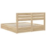 Casa si Gradina - Mobilier - Paturi si accesorii - Paturi - Pat cu storage Stejar Sonoma 180 x 200 cm Lemn compozit - Infinity.ro
