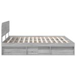 Casa si Gradina - Mobilier - Paturi si accesorii - Paturi - Cadru de pat Gri Sonoma 200 x 200 cm Lemn de pin masiv - Infinity.ro
