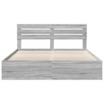 Casa si Gradina - Mobilier - Paturi si accesorii - Paturi - Cadru de pat Gri Sonoma 200 x 200 cm Lemn de pin masiv - Infinity.ro