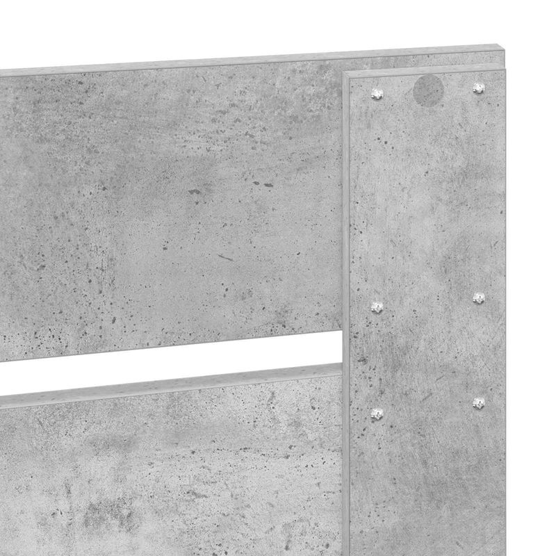 Casa si Gradina - Mobilier - Paturi si accesorii - Paturi - Cadru de pat cu headboard Beton 140 x 200 cm Lemn de pin masiv - Infinity.ro