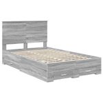 Casa si Gradina - Mobilier - Paturi si accesorii - Paturi - Cadru de pat cu headboard Gri Sonoma 120 x 200 cm Lemn compozit - Infinity.ro