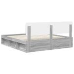 Casa si Gradina - Mobilier - Paturi si accesorii - Paturi - Cadru de pat Gri Sonoma 200 x 200 cm Lemn de pin masiv - Infinity.ro