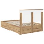 Casa si Gradina - Mobilier - Paturi si accesorii - Paturi - Cadru de pat Stejar Artizanal 120 x 190 cm Lemn compozit - Infinity.ro