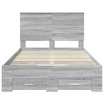 Casa si Gradina - Mobilier - Paturi si accesorii - Paturi - Cadru de pat cu headboard Gri Sonoma 120 x 200 cm Lemn compozit - Infinity.ro